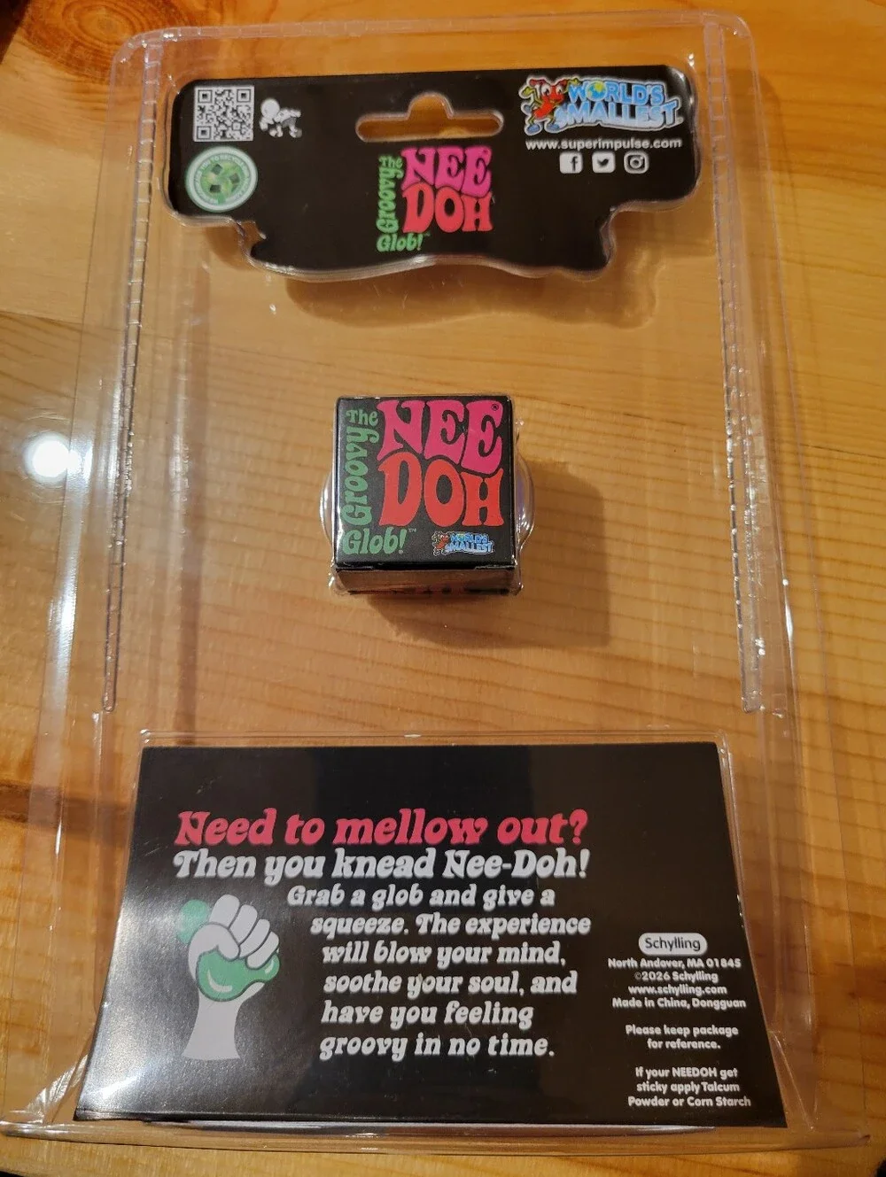 World's Smallest NeeDoh Mini Stress Cube - Purple